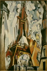 Obraz Wieży Eiffla autorstwa Roberta Delaunaya (1885-1941) 1910.