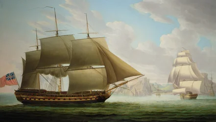 East Indiaman „Cirencester” przy St. Helena, 1795