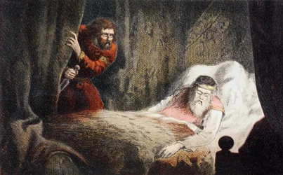 Makbet mający zamordować króla Duncana