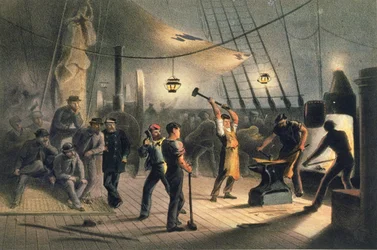 Kuźnia na pokładzie Great Eastern, noc 9 sierpnia