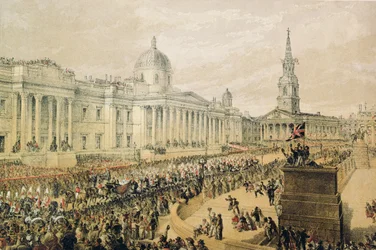 Orszak ślubny księcia Walii Edwarda i księżnej Aleksandry na Trafalgar Square