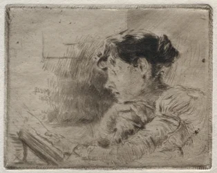 Dziewczyna czytająca, 1883.