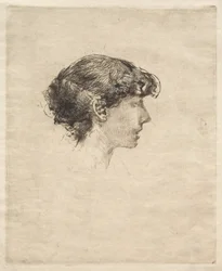 Profil dziewczyny, 1800.