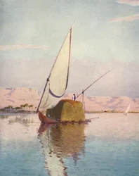 Łódź Tibbina na Nilu, ok. 1880, 1904 r