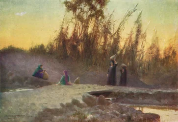 Przy studni, ok. 1880, 1904