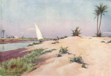 Na kanale Ismailia, niedaleko Tel-El-Kebir, ok. 1880, 1904