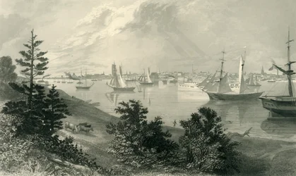 „Miasto Detroit, od wybrzeża Kanady”, 1872.