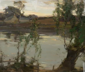 Cichy Basen, Wieczór (olej na płótnie)