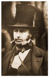 Portret Isambarda Kingdom Brunela przy łańcuchach startowych SS Great Eastern, 1857