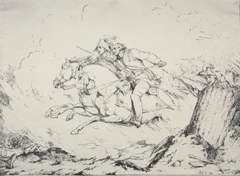 Okazy poliautografii: szarża kawalerii, 1803.