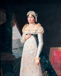 Portret Laetitii Bonaparte (Letizia Maria Ramolino) (1750-1836), matki Napoleona Bonaparte Detal. Obraz Roberta Lefevre (1755-1830) Museo Napoleonico, Rzym