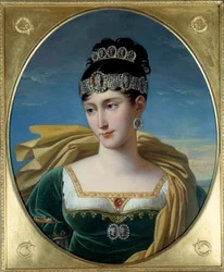 Portret Pauliny Bonaparte, księżniczki Borghese (1780 - 1825) siostry Napoleona I. Obraz Roberta Lefevre (1755-1830)
