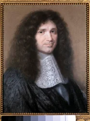 Portret Jeana Baptiste (Jean-Baptiste) Colbert (1619-1683), zarządcy finansów Ludwika XIV Pastelowy obraz Roberta Nanteuila (1623-1678) 1676 nd. 0,52x0,44m. Chantilly, Conde museum - Portret Jeana Baptiste (Jean-Baptiste) Colbert (1619-1683), M