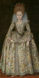 Księżniczka Elżbieta 1596-1662, późniejsza królowa Czech, ca. 1606.