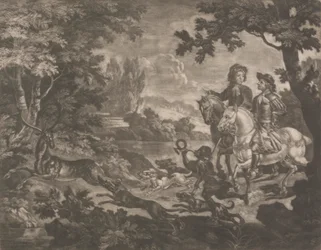 Łowcy ścigający jelenia