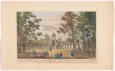 Gezicht op de Temple of Comus w Vauxhall Gardens te Londen Widok na Świątynię Comus &c. w Vauxhall Gardens (tytuł na obiekcie) Ranelagh Gardens en Vauxhall Gardens (tytuł serii)
