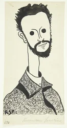 Portret malarza i ceramika Chr. Joachim (1870-1943)