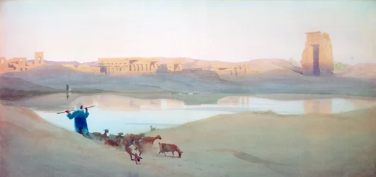 "Święte Jezioro, Karnak", Egipt, ok. 1900 r.