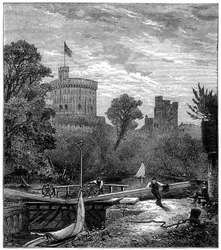 Stary zamek Windsor, 1880.