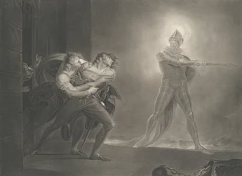 Hamlet, Horatio, Marcellus and the Ghost Shakespeare, Haml..., pierwsze wydanie 1796, wznowienie 1852.