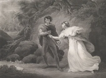 Pisanio and Imogen Shakespeare, Cymbeline, Act 3, Scene 4..., po raz pierwszy opublikowane w 1801, wznowione w 1852.