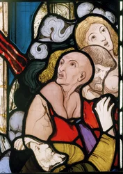 Ye Damned, fragment z Sądu Ostatecznego, ok. 1864 (witraż)