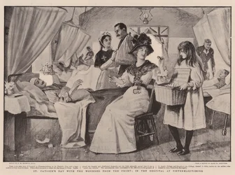 Dzień św. Patryka z rannymi z frontu w szpitalu w Pietermaritzburgu