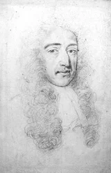 Portret Karola II (1630-85) (ołówek na welinie)