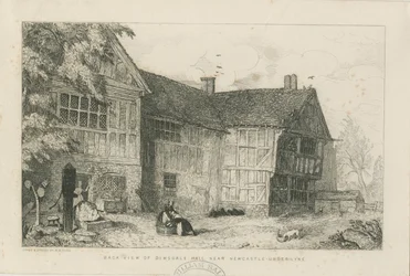Dimsdale Old Hall: akwaforta, nd [?c 1870]