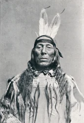 Widok całej twarzy Indianina Siuksów, 1912