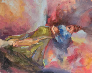 After The Flamenco, 2023 (olej na panelu)