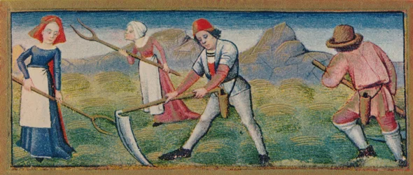 Czerwiec - koszenie, XV w., 1939r.