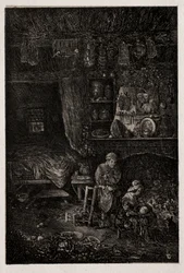 Flamandzkie wnętrze, 1856.