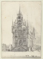 Widok ratusza, Gouda