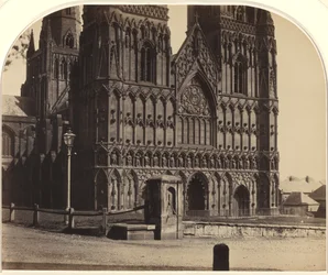 Katedra w Lichfield od strony północno-zachodniej, 1858.