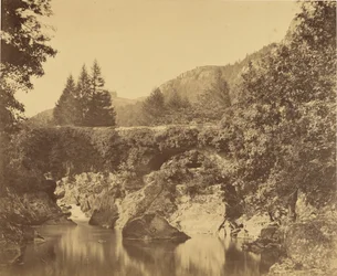 Sadzawka poniżej Pont y Pari, Bettws-y-Coed, Walia.