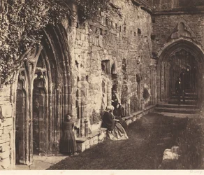 Krużganki, opactwo Tintern, 1854 (zdjęcie)
