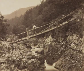 Most Górniczy na Llugwy, Północna Walia, 1857.