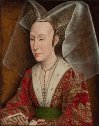 Portret Izabeli Portugalskiej, żony Filipa III, księcia Burgundii 1397-1471, ok. 1450-1475