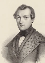 Portret pianisty i kompozytora Antoine de Kontski 1817-1899.