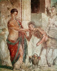 Centaur podczas ślubu Pelopsa i Hippodamii (fresk