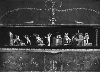 Cherubiny zarabiające pieniądze, fryz z Oecus Casa dei Vettii (domu Vettii) ok. 50-79 r.