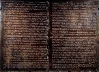 Stół Claudienne: przemówienie Claude (Claudius lub Clodio