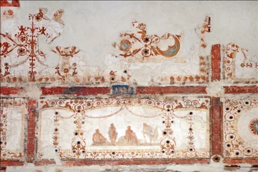Szczegół dekoracji w Domus Aurea w Rzymie, 64-68 n.e. (fresk)
