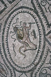 Herkules i Hydra Lernejska, z podłogi "Domu Herkulesa" (mozaika)