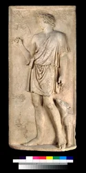 Relief Antinousa jako Dionizos lub Silvanus, zbierający winogrona