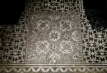 Sztuka rzymska: fragment mozaiki ziemi z Villa Adriana (Villa d