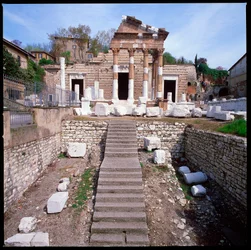 Sztuka rzymska: widok stolicy (capitolium), 73 AD, Brescia Włochy