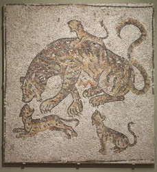 Tygrysica i młode, ok.300 AD
