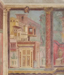 Malowidło ścienne z cubiculum willi w Boscoreale, ok. 50-40 r. p.n.e